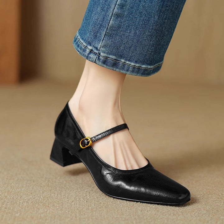 Remina Genuine Leather Heels