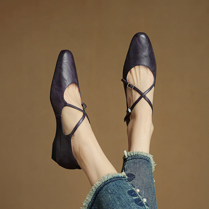 Eclan Genuine Leather Flats