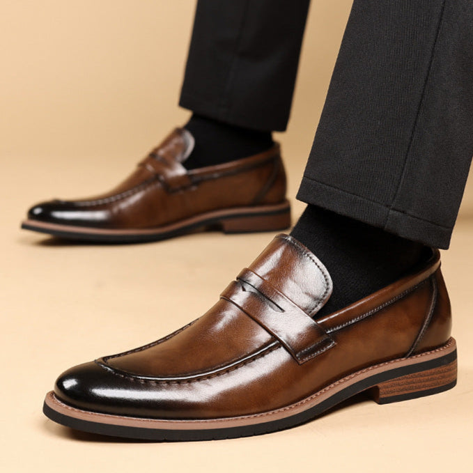 Bensor Genuine Leather Loafers