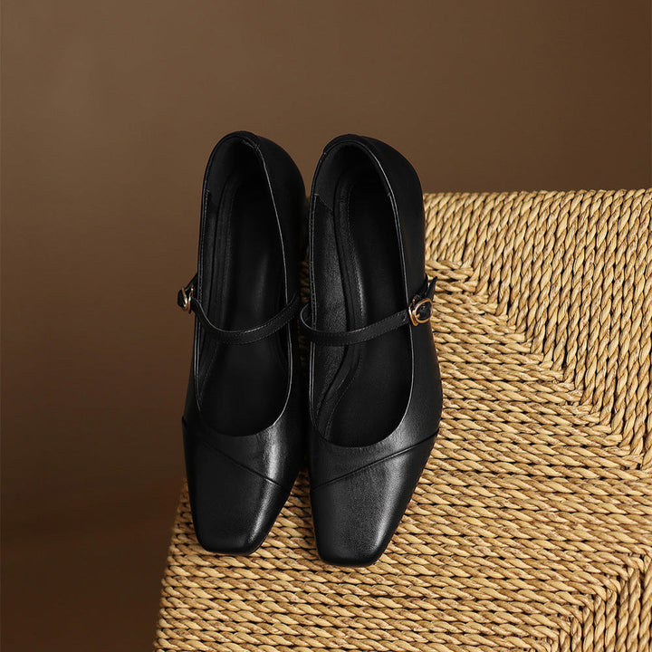 Clarette Genuine Leather Heels