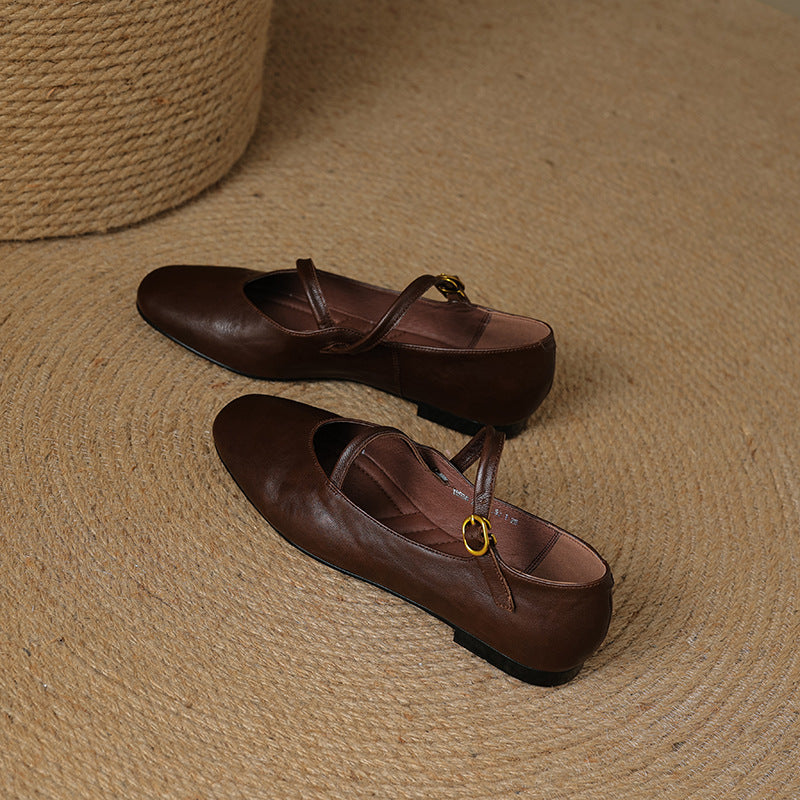 Norie Genuine Leather Flats