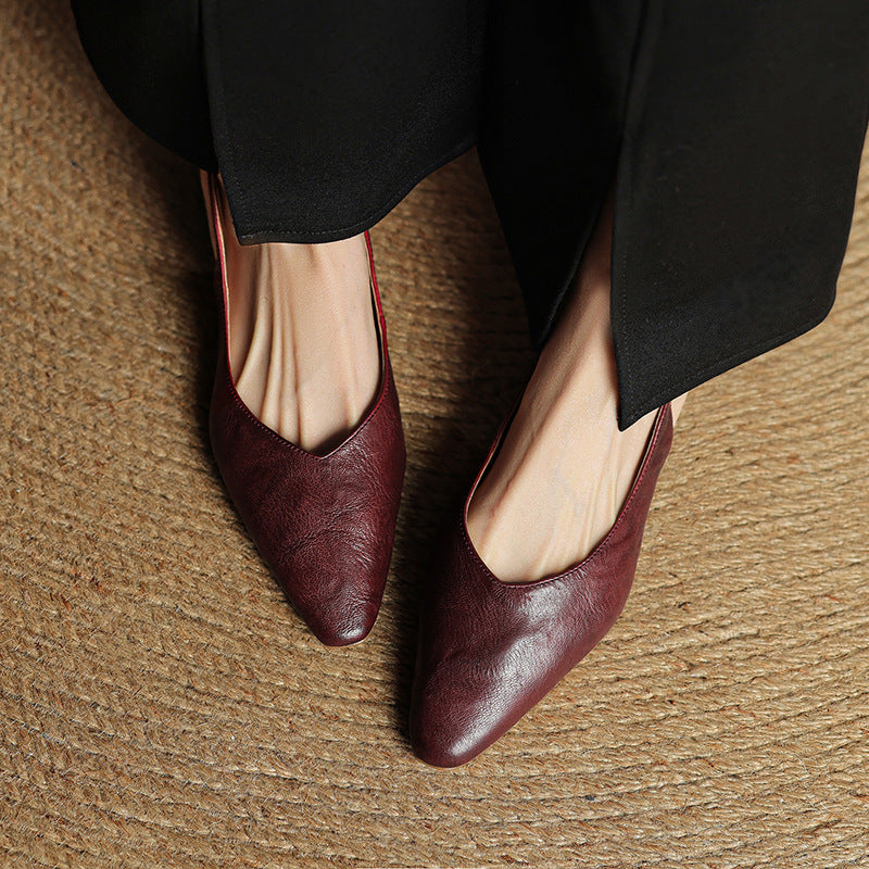 Amelie Genuine Leather Slingbacks