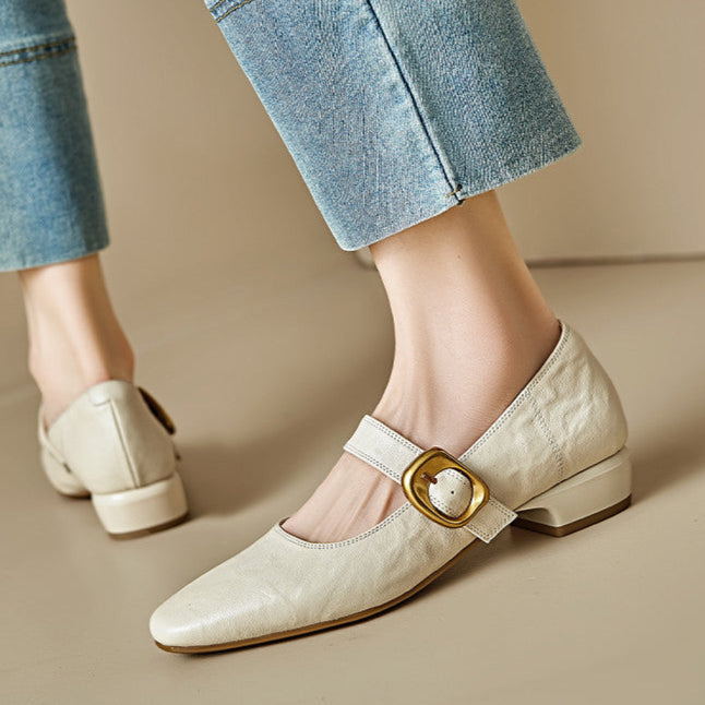 Minara Genuine Leather Pumps