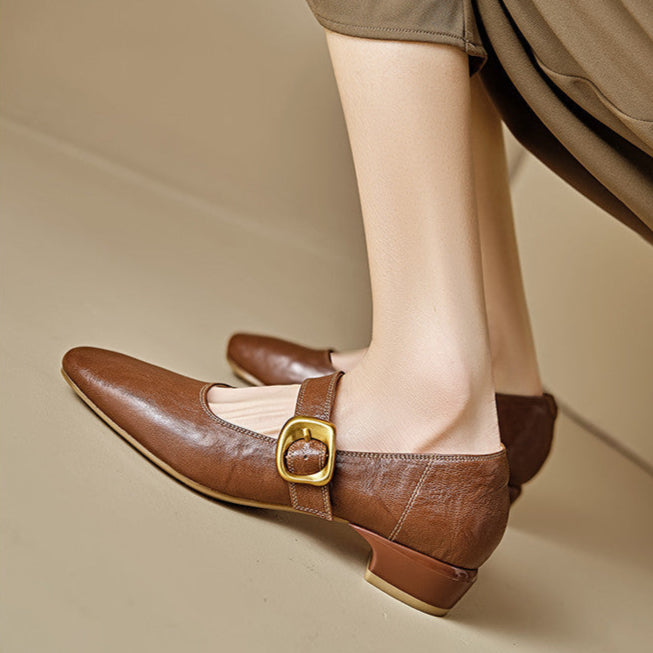 Minara Genuine Leather Pumps