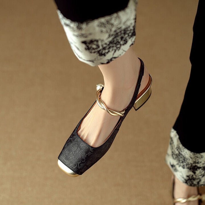 Galene Leather Heels