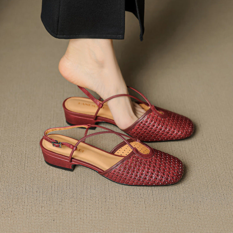 Opal Genuine Leather Slingbacks