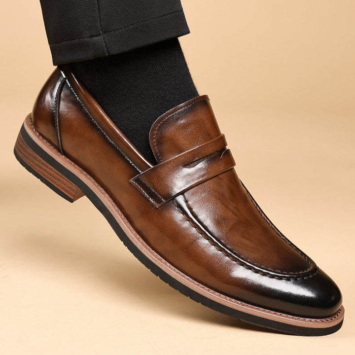 Bensor Genuine Leather Loafers
