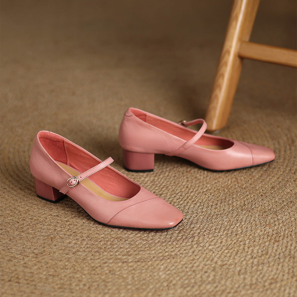 Clarette Genuine Leather Heels