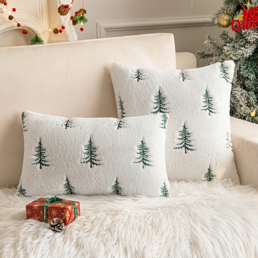 Christmas Snowy Plush Pillowcase