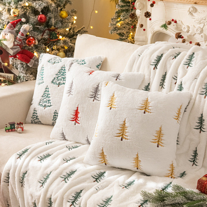 Christmas Snowy Plush Pillowcase