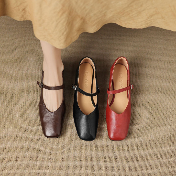Ayra Genuine Leather Flats