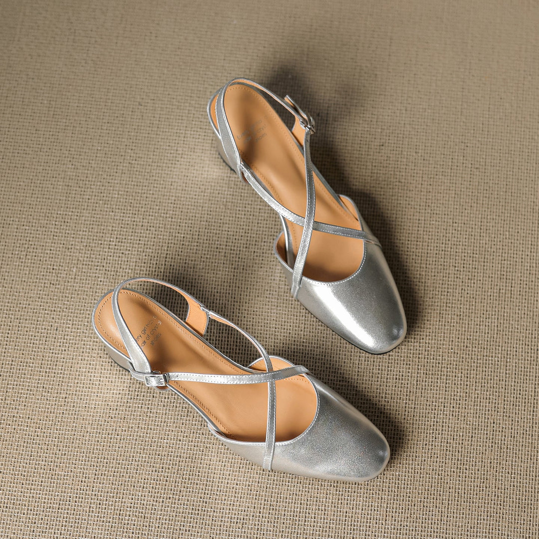 Blenza Genuine Leather Slingbacks