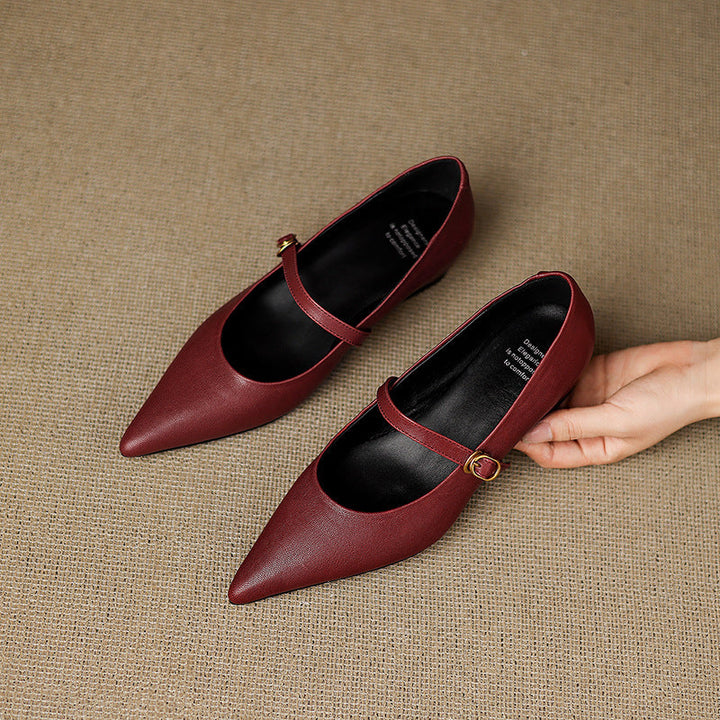 Delia Genuine Leather Heels