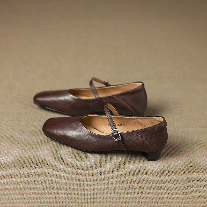 Ayra Genuine Leather Flats