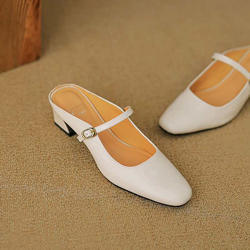 Vian Genuine Leather Mules