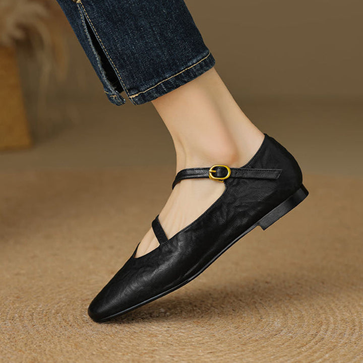 Norie Genuine Leather Flats