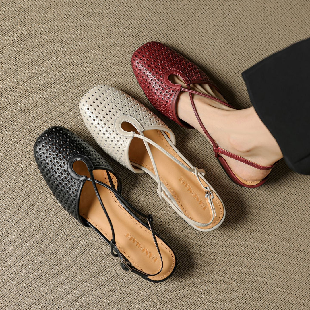 Opal Genuine Leather Slingbacks