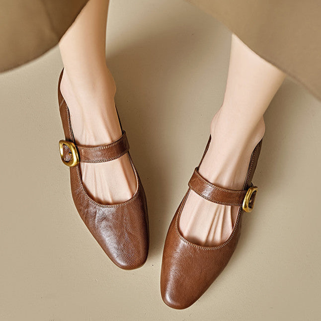 Minara Genuine Leather Pumps