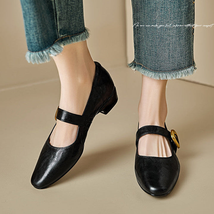 Minara Genuine Leather Pumps