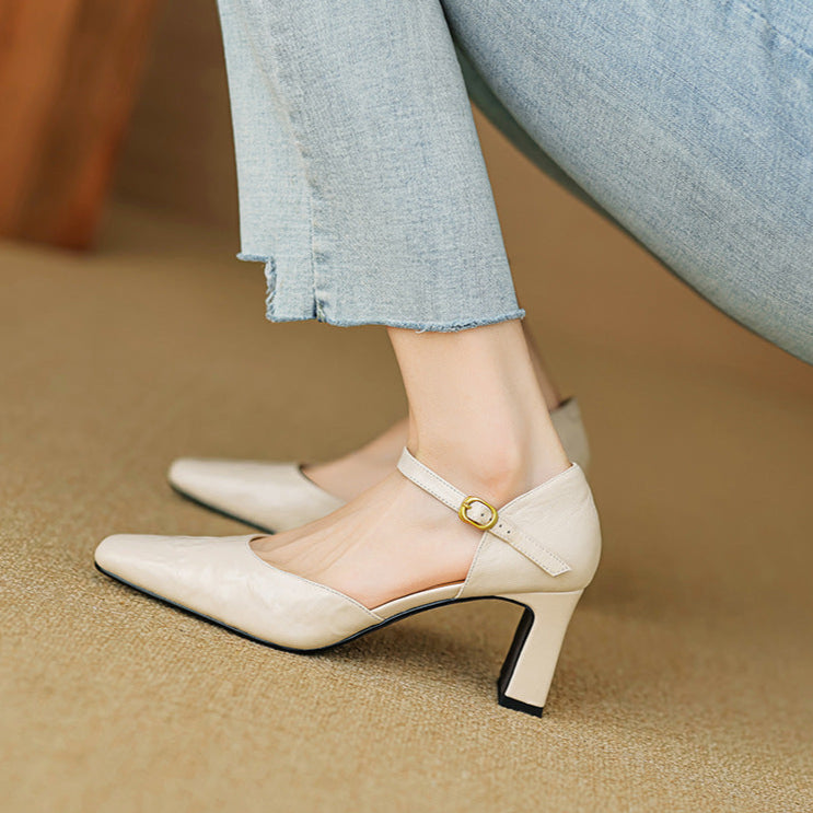 Amaris Genuine Leather Heels