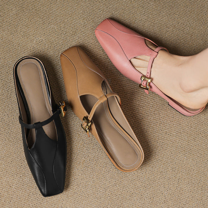 Keva Genuine Leather Mules