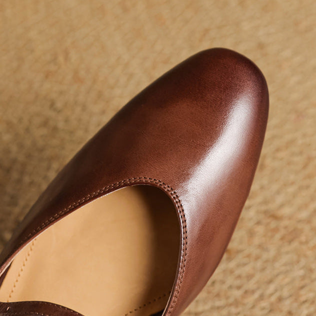 Merisa Genuine Leather Mules