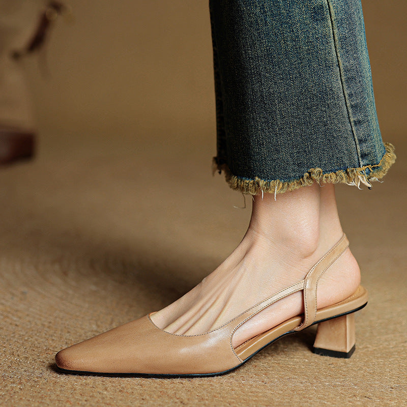 Elle Genuine Leather Heels