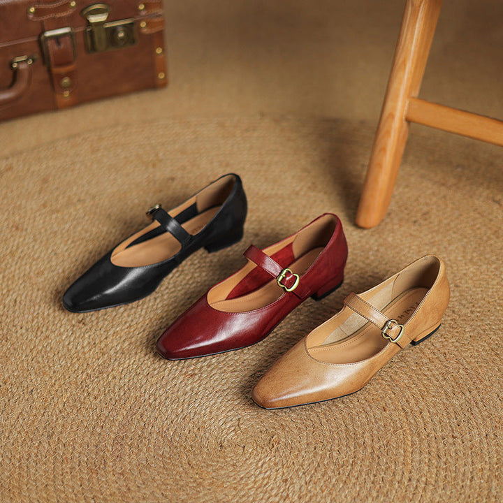 Maira Genuine Leather Heels