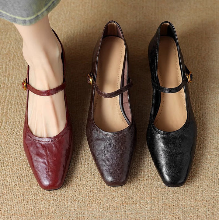 Remina Genuine Leather Heels