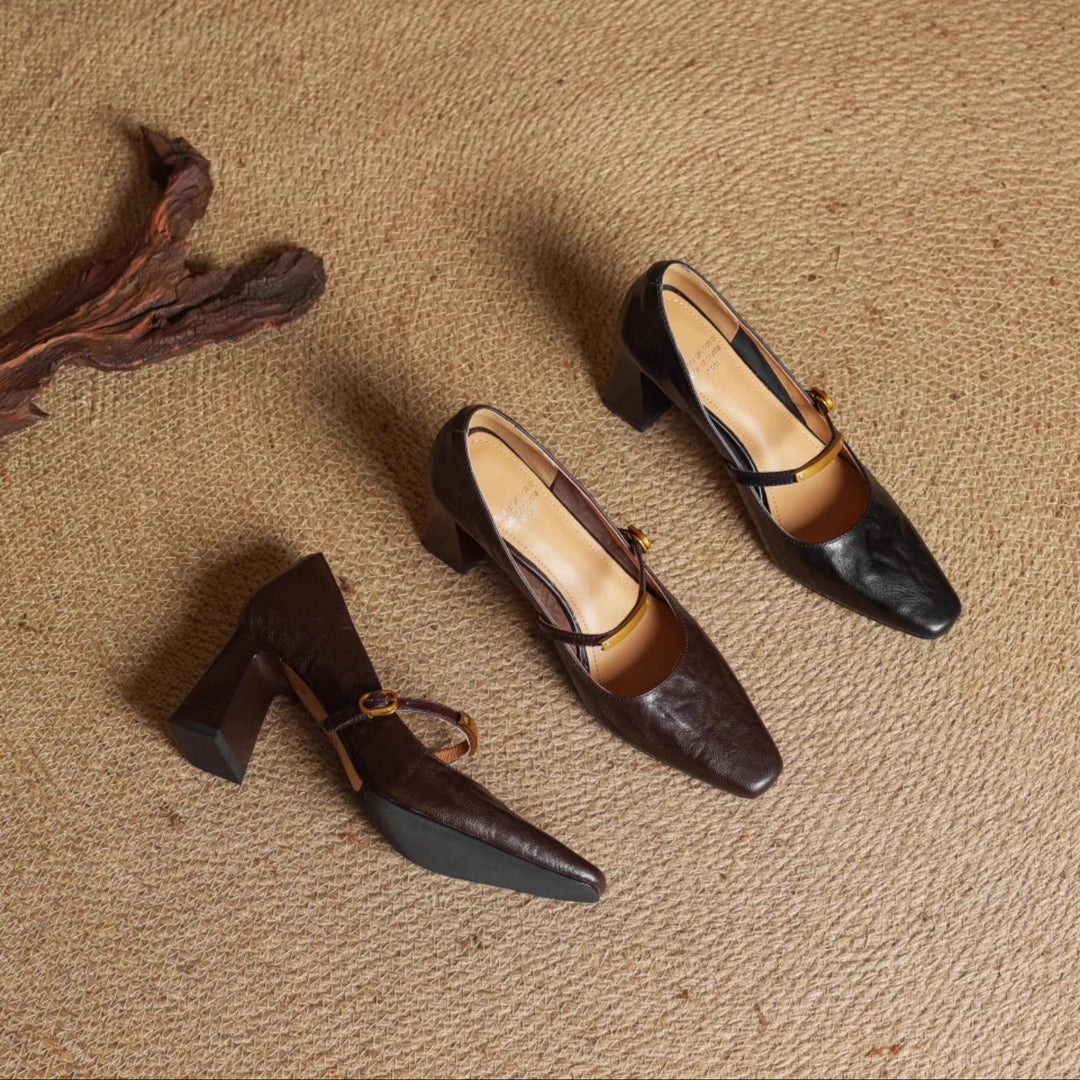 Auria Genuine Leather Heels