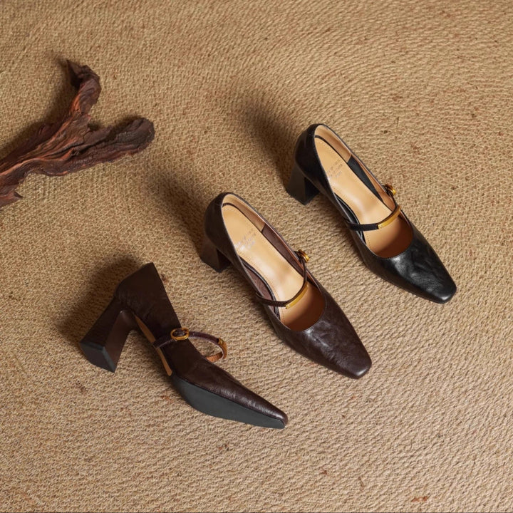 Auria Genuine Leather Heels