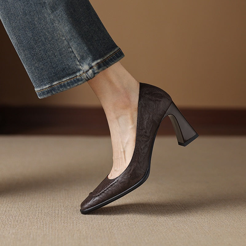 Ariel Genuine Leather Heels