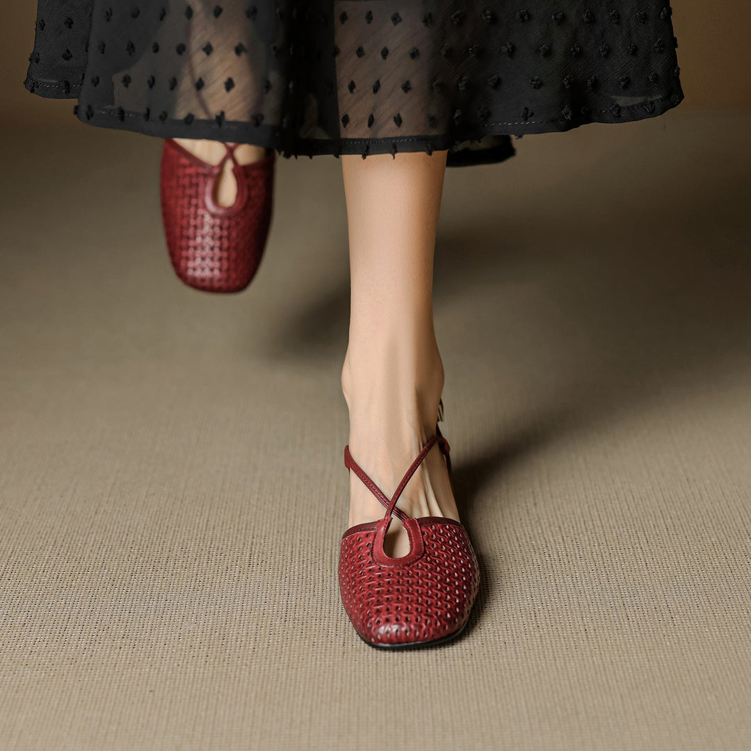 Opal Genuine Leather Slingbacks