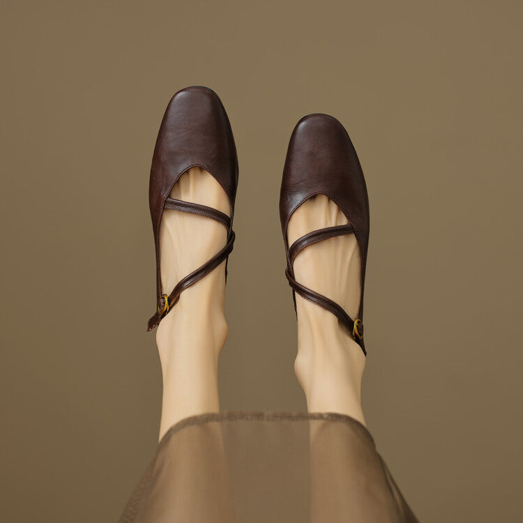 Norie Genuine Leather Flats