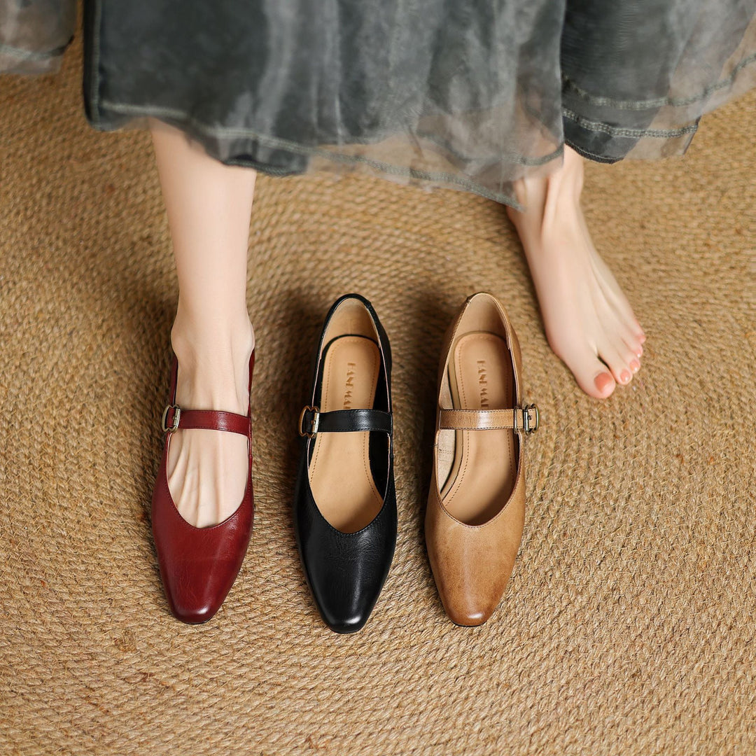 Maira Genuine Leather Heels