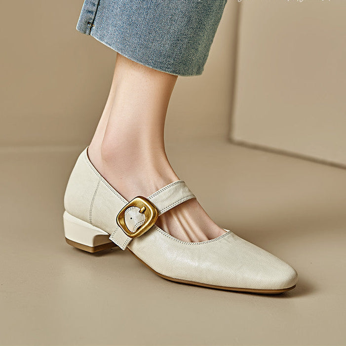 Minara Genuine Leather Pumps