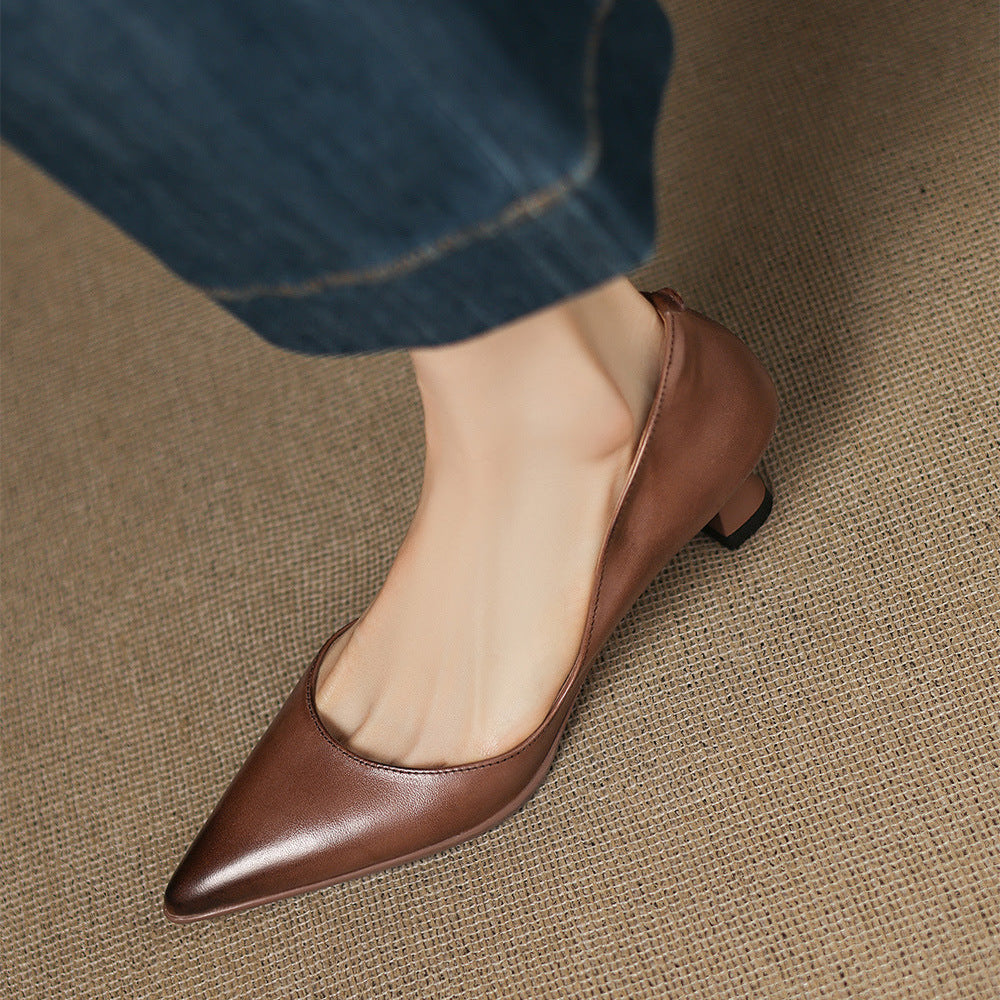 Elyia Genuine Leather Heels