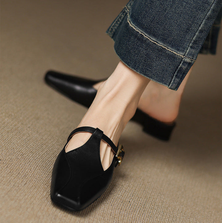 Keva Genuine Leather Mules