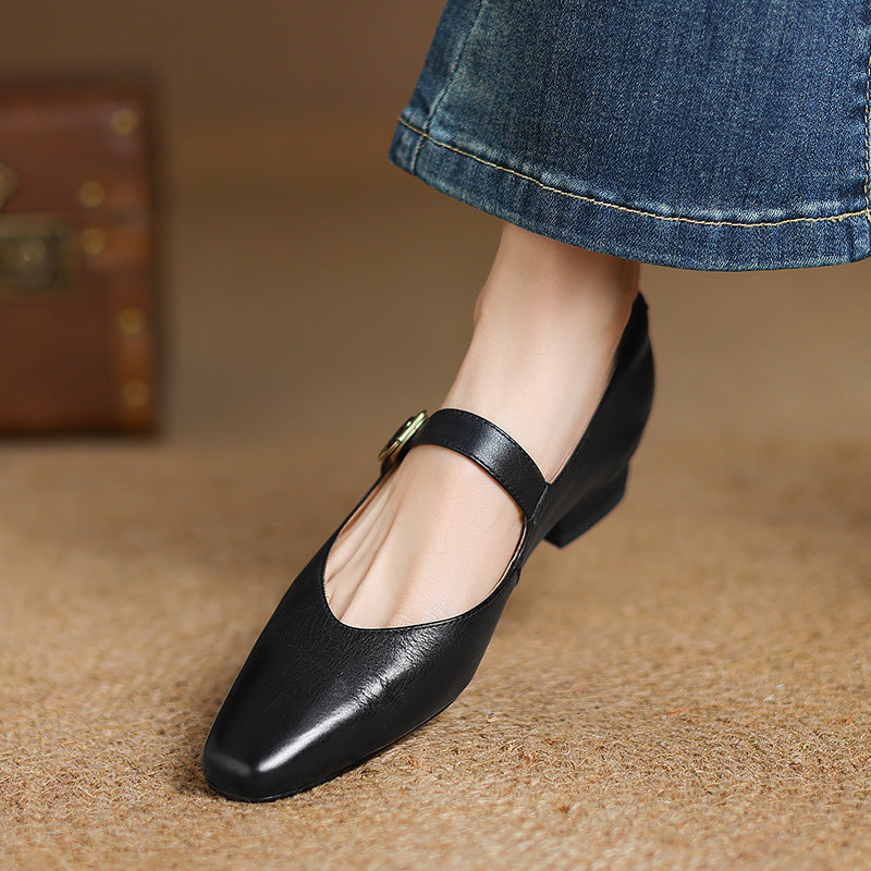 Maira Genuine Leather Heels