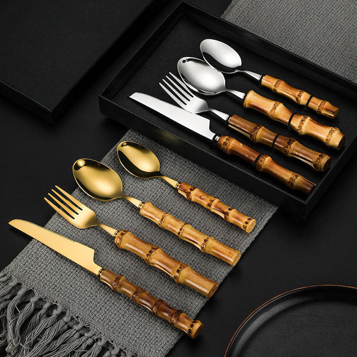 Château Oaks Bamboo Stainless Cutlery Set
