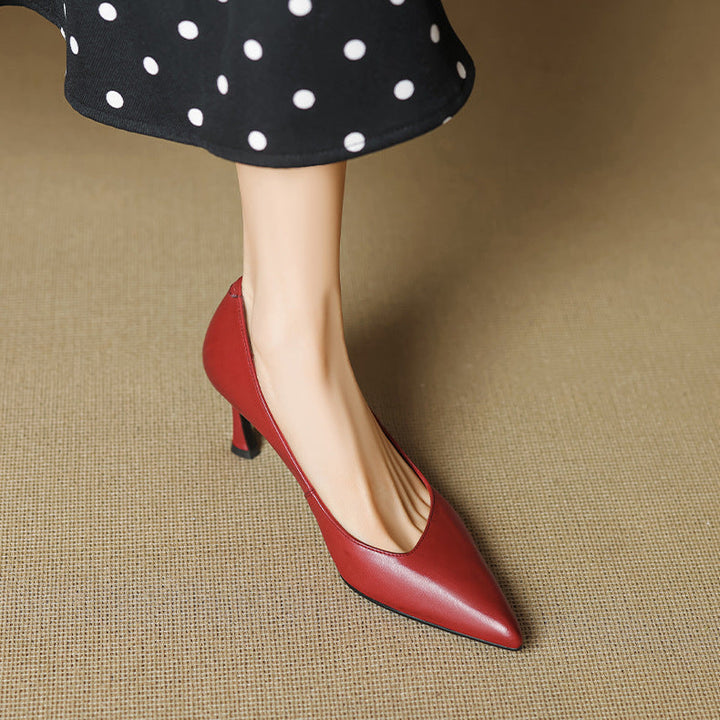 Noira Genuine Leather Heels