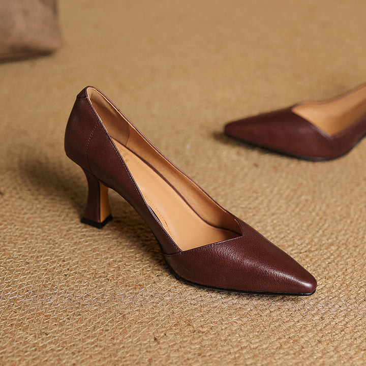 Zyne Genuine Leather Heels