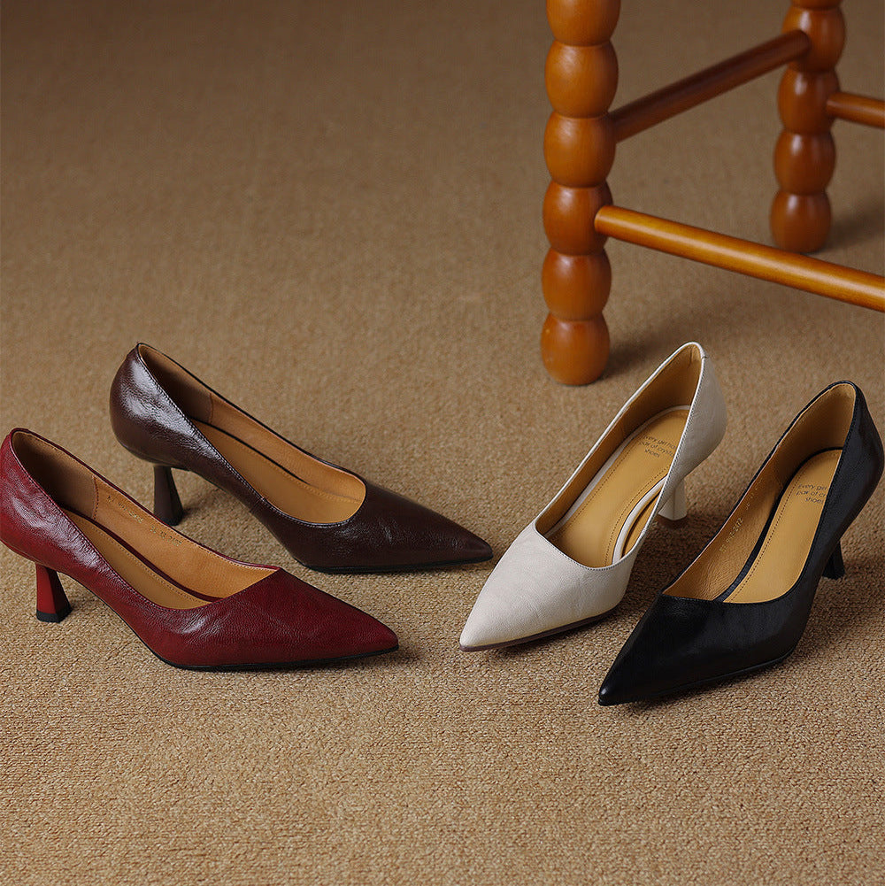 Elore Genuine Leather Heels