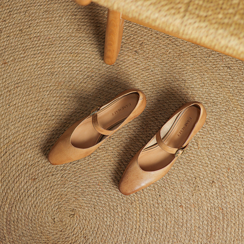 Maira Genuine Leather Heels