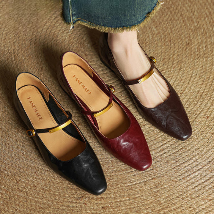 Merlot Genuine Leather Pumps
