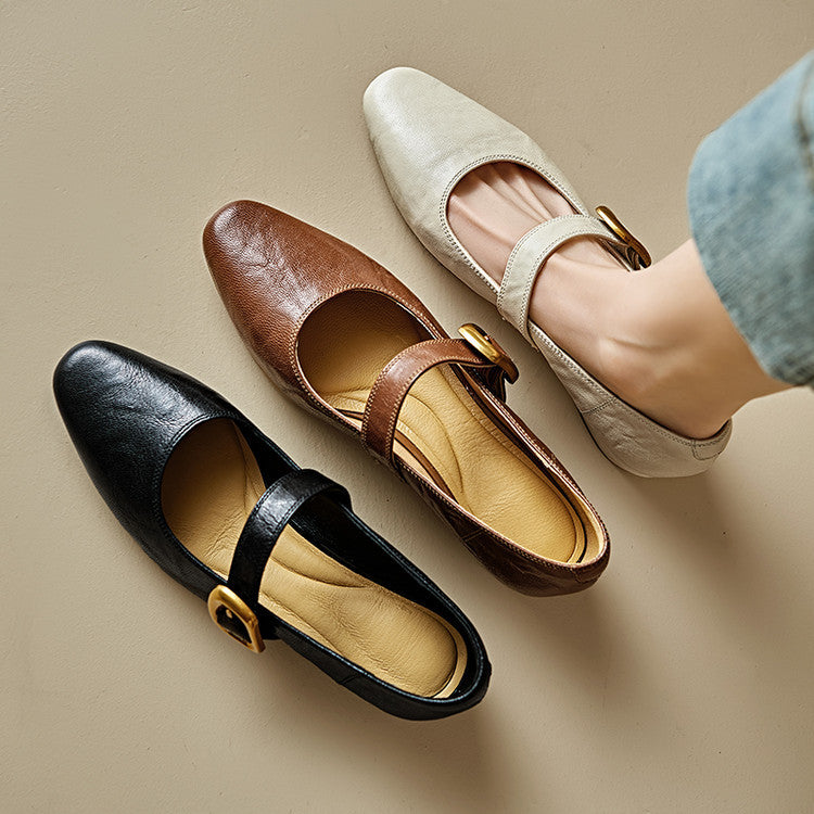 Minara Genuine Leather Pumps