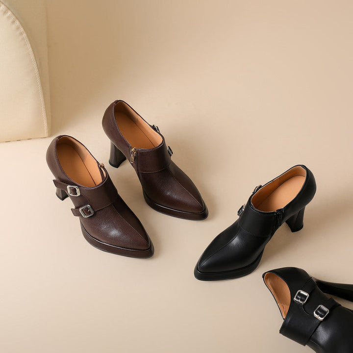 Nyrix Genuine Leather Heels