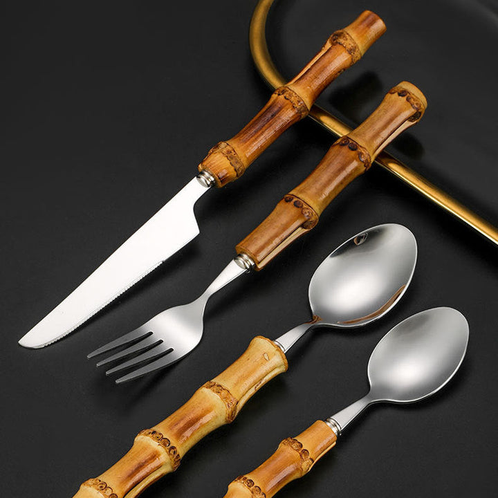 Château Oaks Bamboo Stainless Cutlery Set