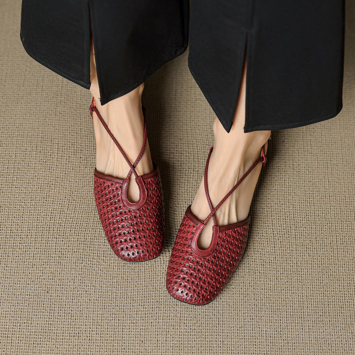 Opal Genuine Leather Slingbacks