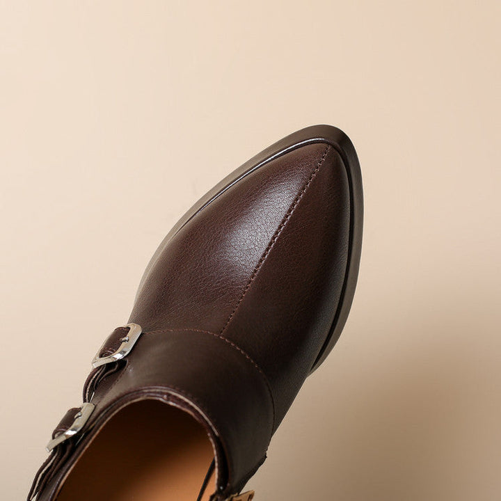 Nyrix Genuine Leather Heels